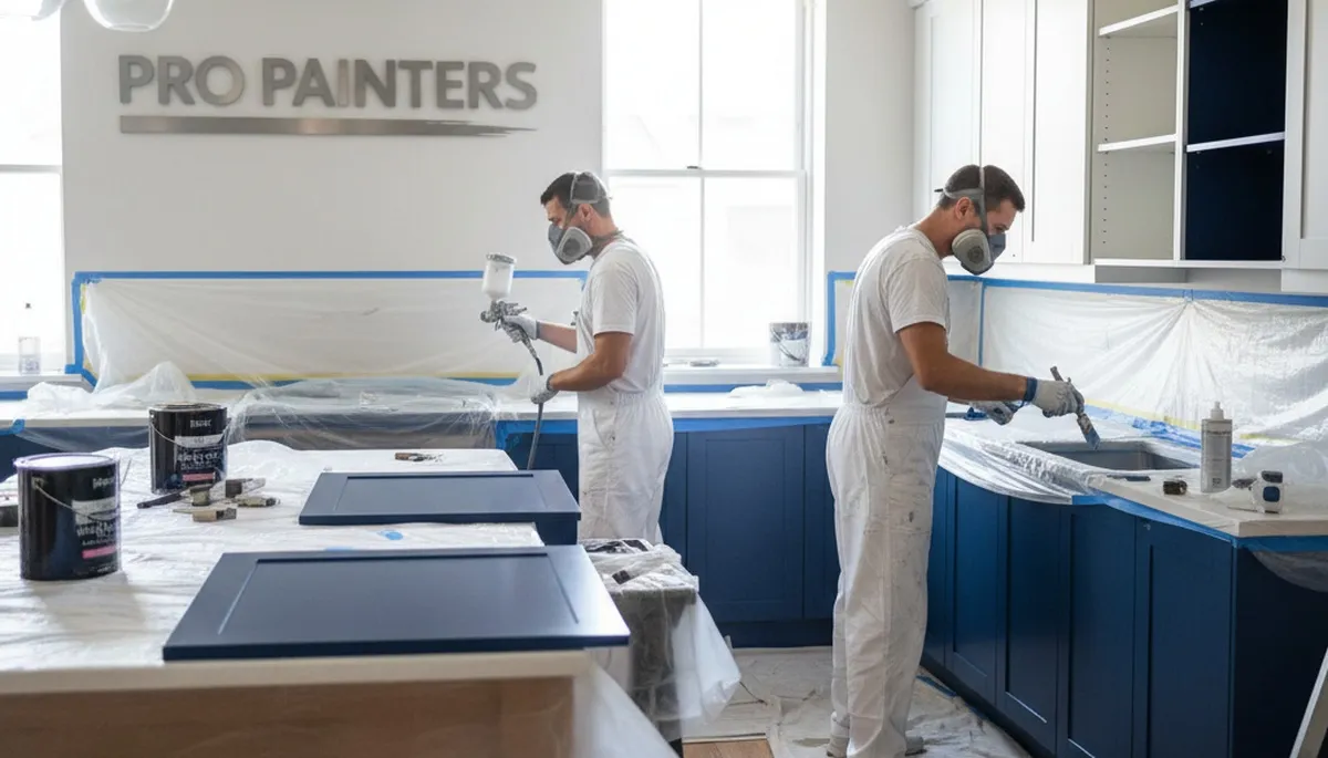 Cabinet painting in San Diego, CA for durable coastal kitchen finishes by San Diego Paint Pros