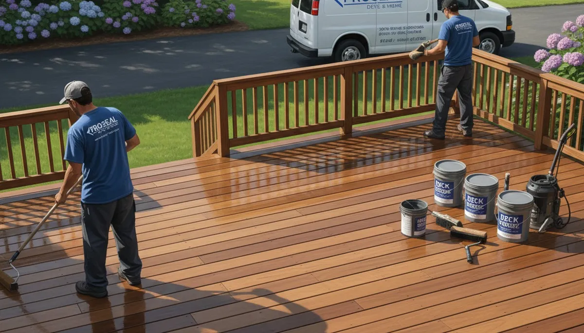 San Diego deck sealing service protecting wood decks from sun, salt air, and moisture
