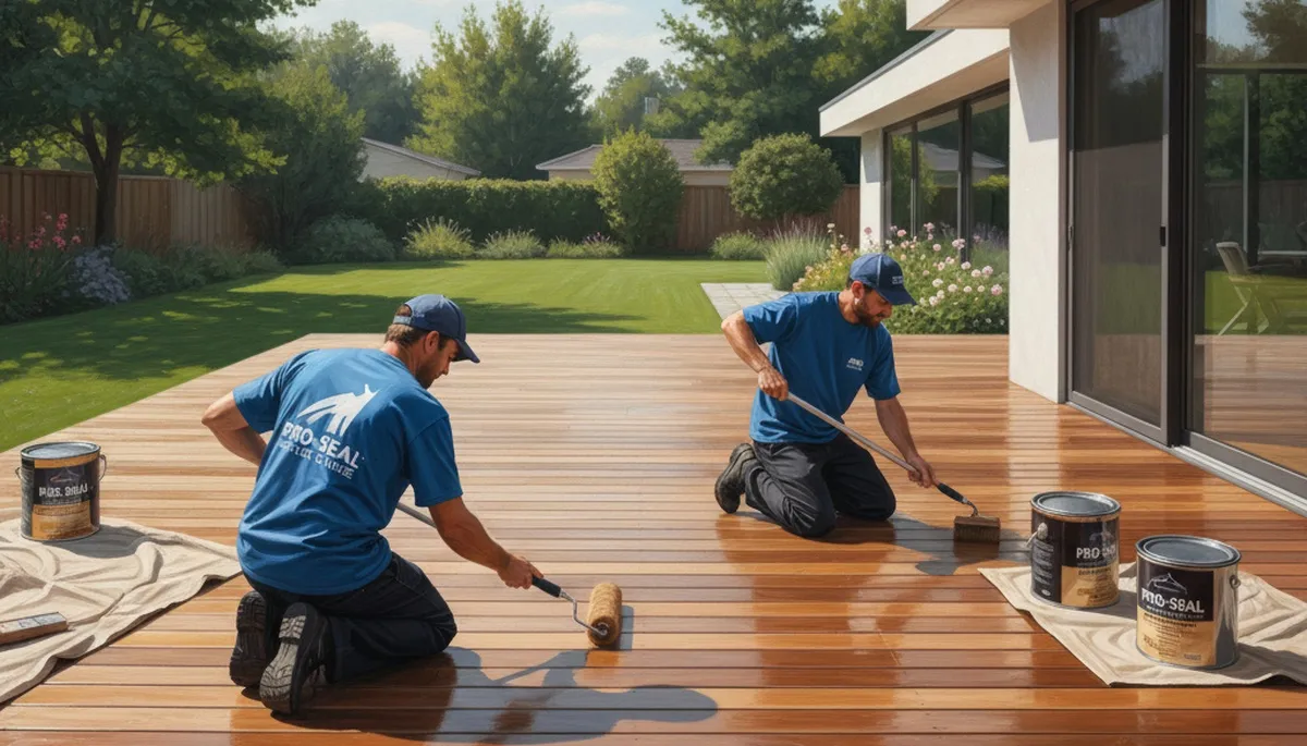 San Diego deck sealing by professional painters to protect wood from sun, salt air, and moisture